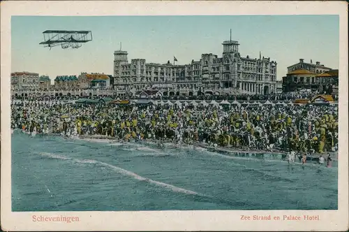 Postkaart Scheveningen-Den Haag Den Haag Strand - Doppeldecker Hotel 1924
