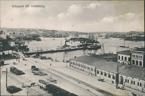 Postcard Göteborg Göteborg Stadt und Hafen 1909