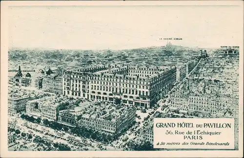 CPA Paris GRAND HÔTEL DU PAVILLON 36. Rue de l'Echiquier 1922