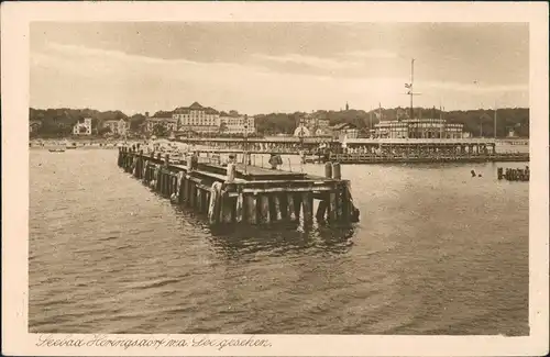 Ansichtskarte Heringsdorf Usedom Badestrand - Seebrücke 1927