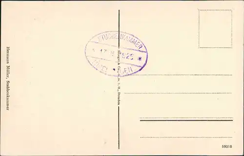 Ansichtskarte Stubbenkammer-Sassnitz Herthasee Abendstimmung 1926