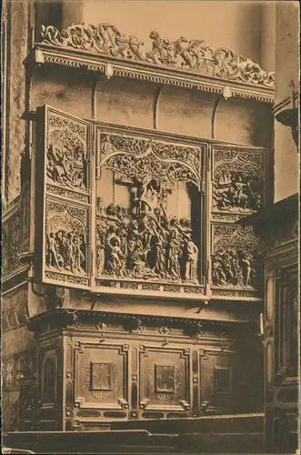 Ansichtskarte Stralsund Nicolaikirche Seitenaltar 1922