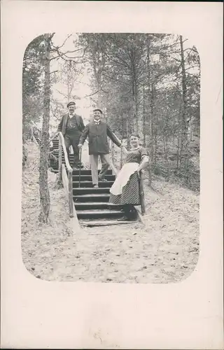 .Mecklenburg-Vorpommern Weg zum Strand Ostsee Männer Frau 1909 Foto