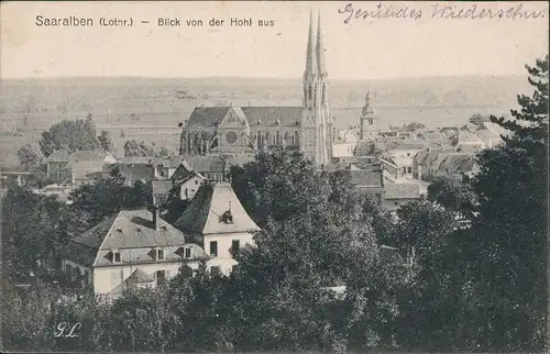 CPA Sarralbe Saaralben Stadtpartie 1917