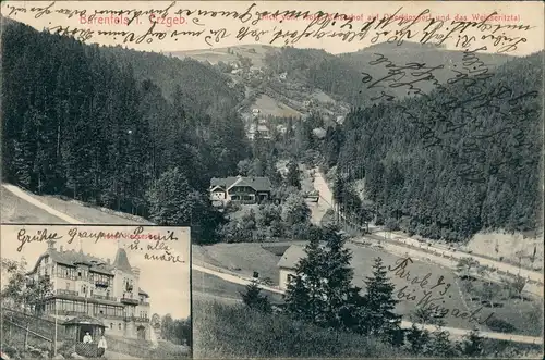 Bärenfels (Erzgebirge)-Altenberg (Erzgebirge) 2 Bild Villa, Umland 1909