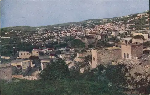 Postcard Nazareth Blick über Stadt 1922