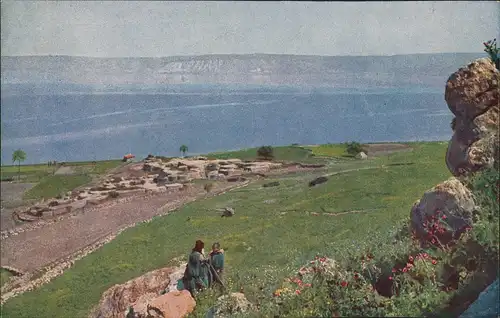 Postcard Galiläa See Genezareth Magdala 1922