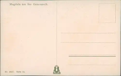 Postcard Galiläa See Genezareth Magdala 1922