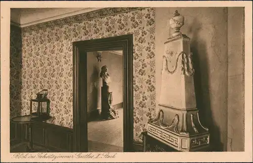 Ansichtskarte Frankfurt am Main Goethehaus - Geburtszimmer Kamin 1926