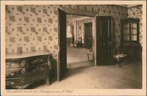 Ansichtskarte Frankfurt am Main Goethehaus - Staatszimmer Durchblick 1926