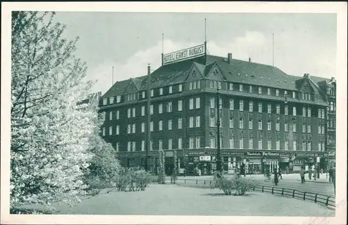 Ansichtskarte Hannover Partie am Hotel Ernst August 1928