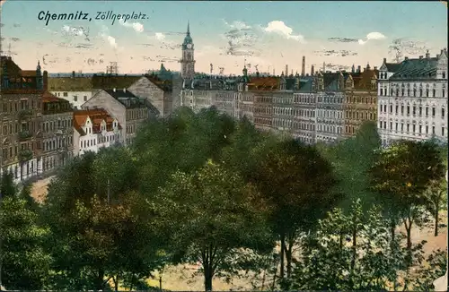 Ansichtskarte Chemnitz Zöllnerplatz 1914