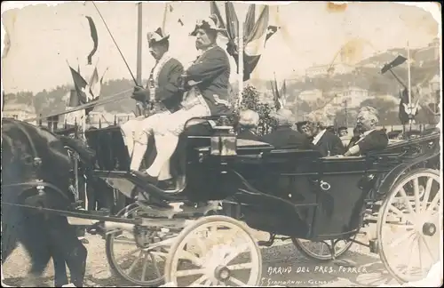 Cartoline Genua Genova (Zena) Arriva Del President Forrer 1912