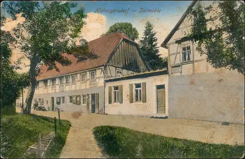 Ansichtskarte Hintergersdorf-Tharandt Talmühle 1916