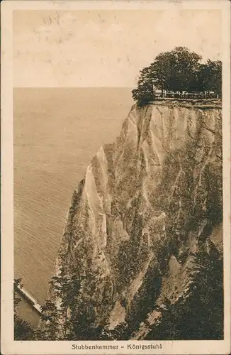 Ansichtskarte Stubbenkammer-Sassnitz Königsstuhl 1925