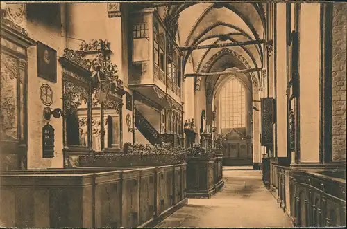 Ansichtskarte Stralsund Nicolaikirche Regierungsgestühl 1913