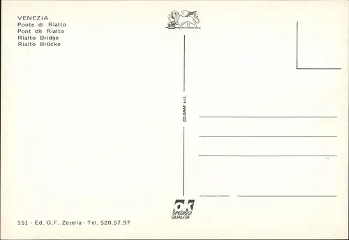 Venedig Venezia Ponte di Rialto Pont de Rialto Rialto Bridge 1975