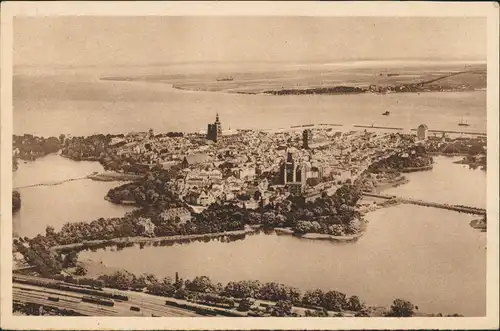 Ansichtskarte Stralsund Luftbild 1935