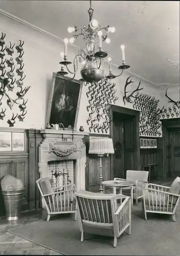 Ansichtskarte Doberschau-Gaußig Dobruša-Huska Schloss - Kaminzimmer 1973