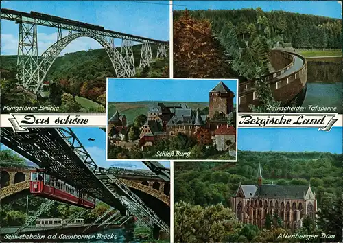 Ansichtskarte Elberfeld-Wuppertal Mehrbild das schöne Bergische Land 1973