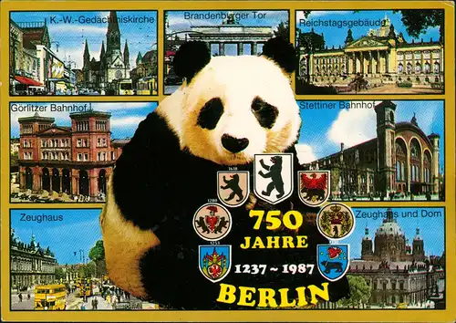 Ansichtskarte Berlin 750 Jahre Berlin 1987