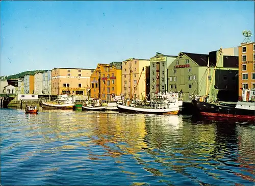 Postcard Trondheim Trondheim Hafen 1978