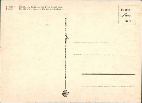 Postcard Trondheim Trondheim Hafen 1978