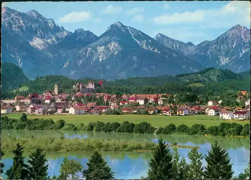 Ansichtskarte Füssen Blick auf die Stadt 1970