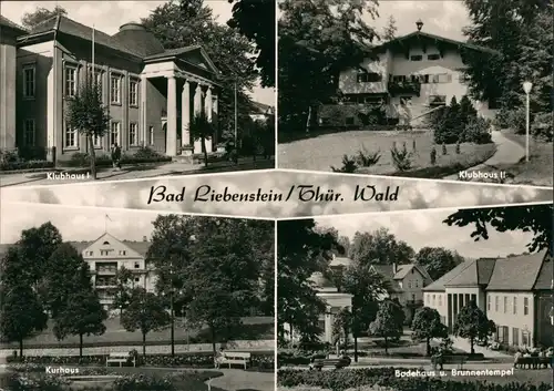 Ansichtskarte Bad Liebenstein Klubhaus I u. II, Straßen 1965
