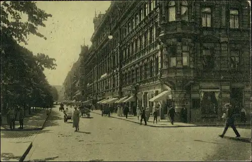 Postcard Helsinki Helsingfors Norra Esplanaden gelaufen 1922