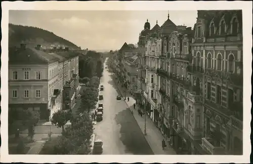 Postcard Marienbad Mariánské Lázně Straßenpartie 1938