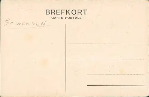 Postcard Dalarna (Stadt) Fäggeby Gästgifvaregård Straße 1917