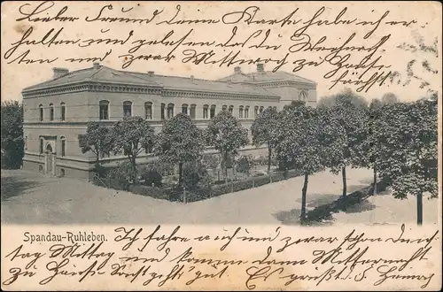 Ansichtskarte Spandau-Berlin Straßenpartie Ruhleben 1903