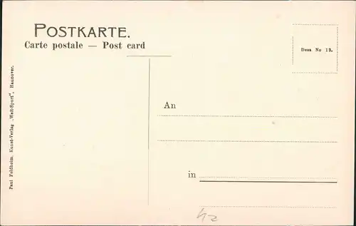 Ansichtskarte Hannover Bahnhofstrasse, Cafe Kasten 1908