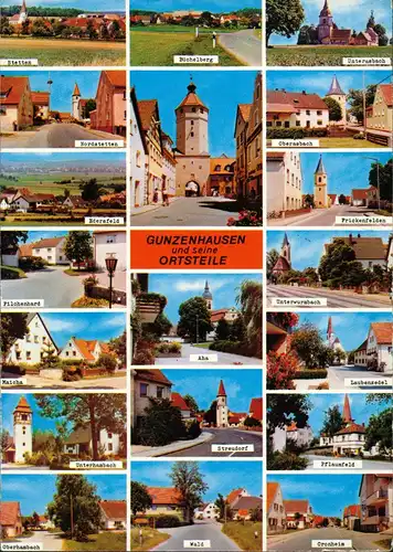 Ansichtskarte Gunzenhausen Straßen, Ortsteile 1992