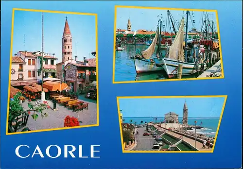 Cartoline Caorle Hafen, Stadt - Markt 1988