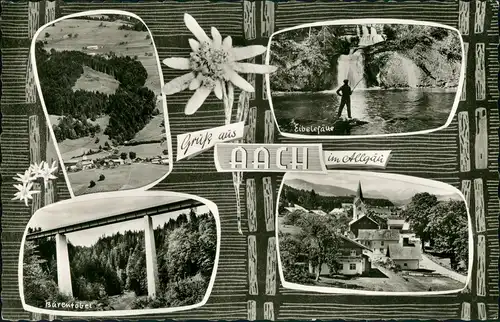 Ansichtskarte Aach im Allgäu-Oberstaufen Mehrbild, Brücke 1959