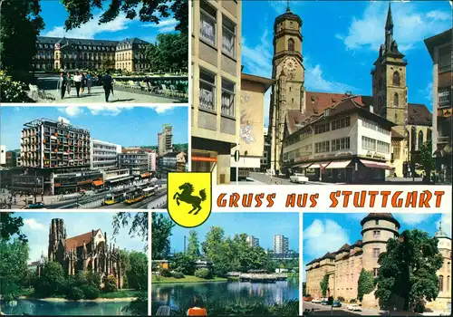 Ansichtskarte Stuttgart Straßen, Plätze - belebt 1978