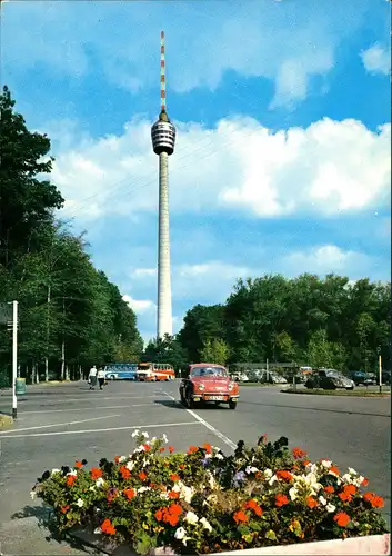 Ansichtskarte Stuttgart Fernsehturm, Autos Busse 1982