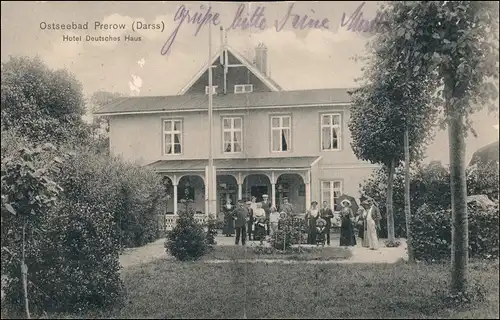 Ansichtskarte Prerow Hotel Deutsches Haus 1909