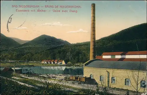 Niederbronn Niederbronn-les-Bains Eisenwerk - Fabrik gel. Feldpost 1916
