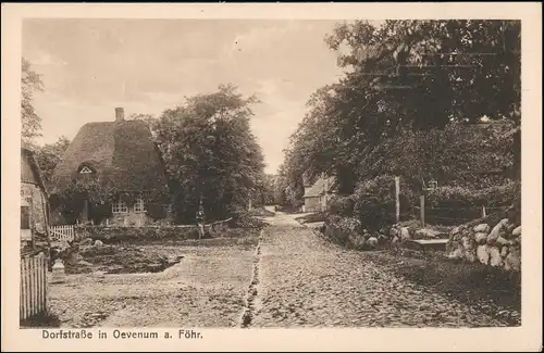 Ansichtskarte Oevenum-Wyk (Föhr) Straßenpartie 1922