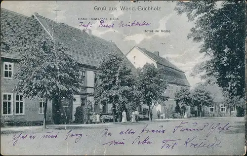 Ansichtskarte Märkisch Buchholz Hotel Deutsches Haus 1921