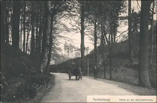 Ansichtskarte Tecklenburg Partie in der Bahnhofstraße 1909