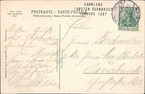 Ansichtskarte Tecklenburg Partie in der Bahnhofstraße 1909