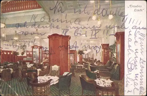 Ansichtskarte Mitte-Berlin Saal Weinrestaurant Traubes Diele Mauerstraße 1919