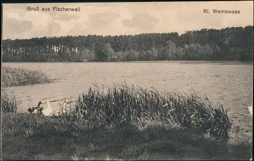 Ansichtskarte Fischerwall-Gransee Kl. Wentowsee 1922
