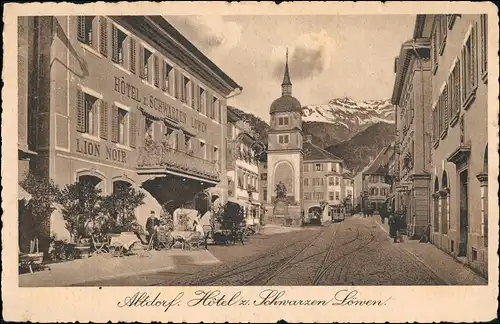 CPA Altdorf Altorf Hotel zum Schwarzen Löwen 1922