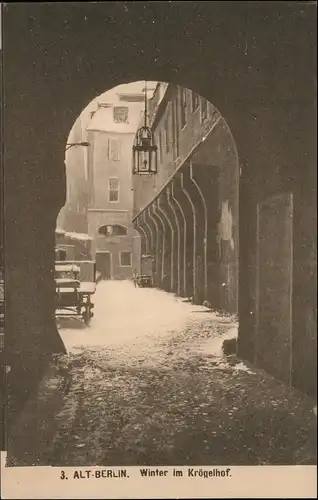 Ansichtskarte Berlin Winter im Krögelhof 1922