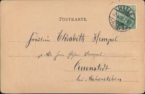 Ansichtskarte Halle (Saale) Moritzburg Heraldik Künstlerkarte 1901